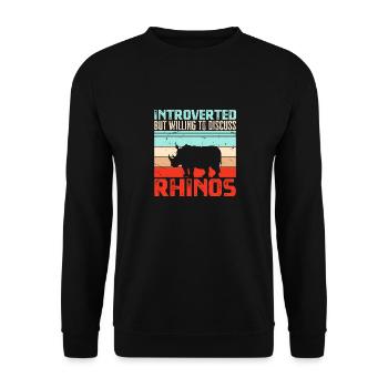 Rhino Rhino Unicorn - Unisex Sweatshirt - black - Front - Alina (178cm) & Michal (187cm)