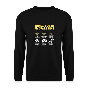 Joueur de racquetball Racquetball - Sweat-shirt Unisexe - noir - Devant - Alina (178cm) & Michal (187cm)