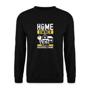 Homeowners Housewarming Party - Unisex Sweatshirt - black - Front - Alina (178cm) & Michal (187cm)