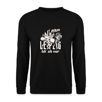 My Leipzig I praise myself darkly - Unisex Sweatshirt - black - Front - Alina (178cm) & Michal (187cm)