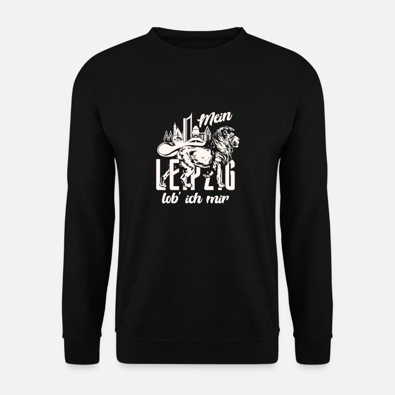 Mein Leipzig Lob' ich Mir Dunkel - Unisex Pullover - Schwarz
