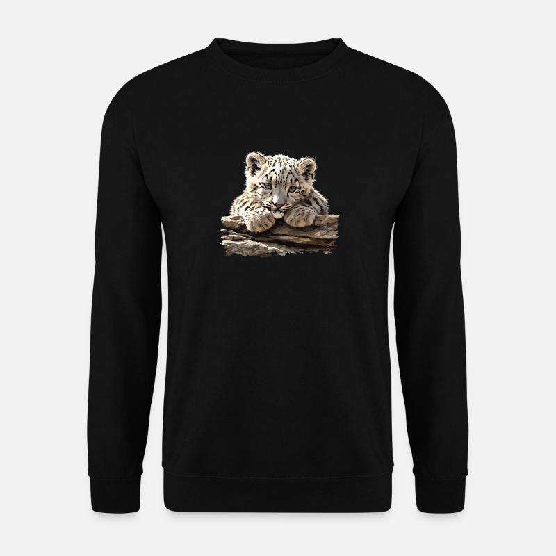 Snow Leopard Schneeleoparden Schneeleopard - Unisex Sweatshirt - black