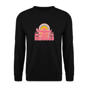 Rowing With Dragons Dragonboat - Unisex Sweatshirt - black - Front - Alina (178cm) & Michal (187cm)