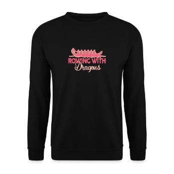 Rowing With Dragons Dragonboat - Unisex Sweatshirt - black - Front - Alina (178cm) & Michal (187cm)