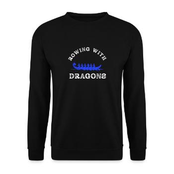 Rowing With Dragons Dragonboat - Unisex Sweatshirt - black - Front - Alina (178cm) & Michal (187cm)