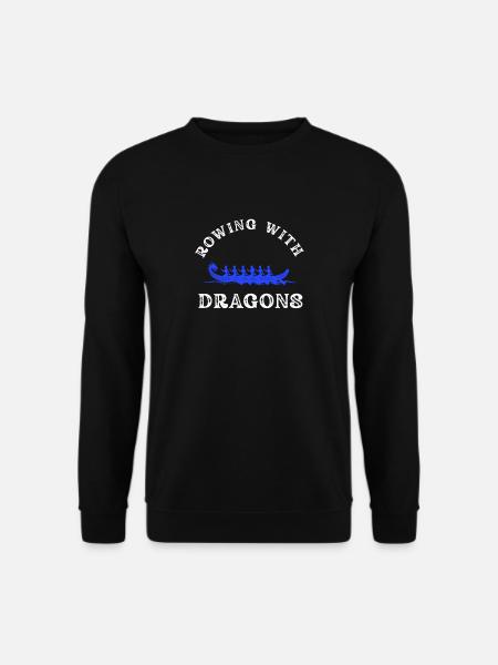 Rowing With Dragons Dragonboat - Unisex Sweatshirt - black
