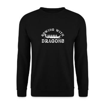 Rowing With Dragons Dragonboat - Unisex Sweatshirt - black - Front - Alina (178cm) & Michal (187cm)