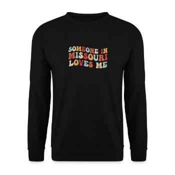 Quelqu’un dans le Missouri m’aime - Sweat-shirt Unisexe - noir - Devant - Alina (178cm) & Michal (187cm)