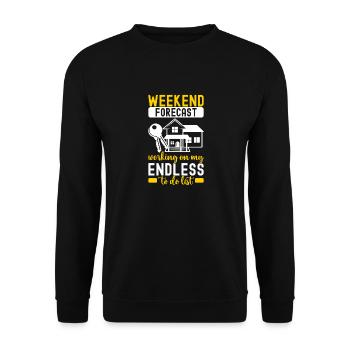 Pendaison de crémaillère des propriétaires - Sweat-shirt Unisexe - noir - Devant - Alina (178cm) & Michal (187cm)