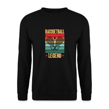 Joueur de racquetball Racquetball - Sweat-shirt Unisexe - noir - Devant - Alina (178cm) & Michal (187cm)