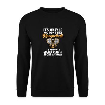 Joueur de racquetball Racquetball - Sweat-shirt Unisexe - noir - Devant - Alina (178cm) & Michal (187cm)