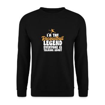 Joueur de racquetball Racquetball - Sweat-shirt Unisexe - noir - Devant - Alina (178cm) & Michal (187cm)