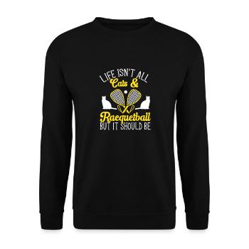 Joueur de racquetball Racquetball - Sweat-shirt Unisexe - noir - Devant - Alina (178cm) & Michal (187cm)