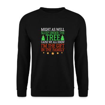 Funny Christmas Pajamas Girls X-mas Christmas Gag - Unisex Pullover - Schwarz - Vorne - Alina (178cm) & Michal (187cm)