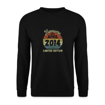 Awesome since April 2014 - Geburtstag - Unisex Pullover - Schwarz - Vorne - Alina (178cm) & Michal (187cm)