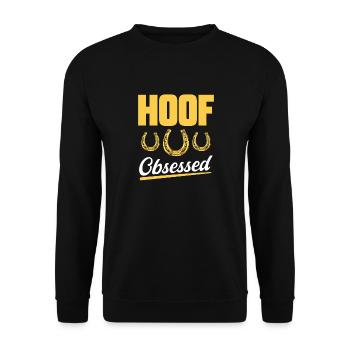 Farrier Horseshoe Horseshoeing - Unisex Sweatshirt - black - Front - Alina (178cm) & Michal (187cm)
