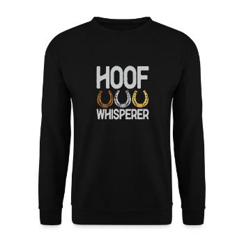 Farrier Horseshoe Horseshoeing - Unisex Sweatshirt - black - Front - Alina (178cm) & Michal (187cm)