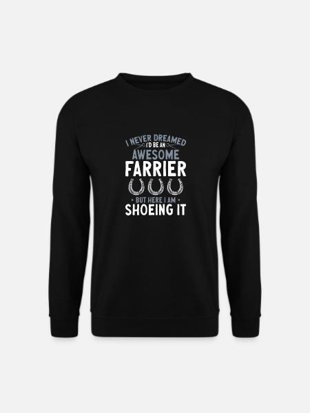 Hufschmied Hufeisen Pferdebeschlag - Unisex Pullover - Schwarz