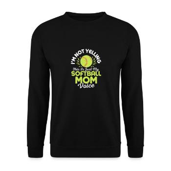 Je ne crie pas, c’est juste ma voix de mère de softball - Sweat-shirt Unisexe - noir - Devant - Alina (178cm) & Michal (187cm)