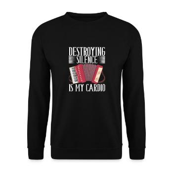 Accordéoniste Accordéoniste - Sweat-shirt Unisexe - noir - Devant - Alina (178cm) & Michal (187cm)