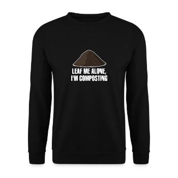 Feuille-moi seul je composte - Sweat-shirt Unisexe - noir - Devant - Alina (178cm) & Michal (187cm)