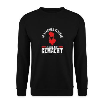 Albanais Albanais Albanie - Sweat-shirt Unisexe - noir - Devant - Alina (178cm) & Michal (187cm)
