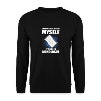 Theatre - Unisex Sweatshirt - black - Front - Alina (178cm) & Michal (187cm)