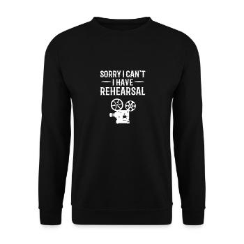 Theater Schauspiel Schauspieler Schauspielerin - Unisex Pullover - Schwarz - Vorne - Alina (178cm) & Michal (187cm)