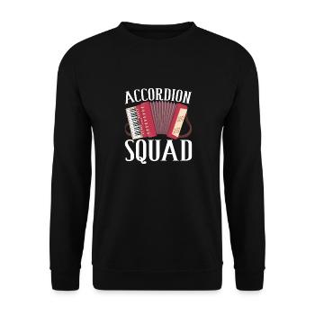Akkordeon Instrument Akkordeonspieler - Unisex Pullover - Schwarz - Vorne - Alina (178cm) & Michal (187cm)
