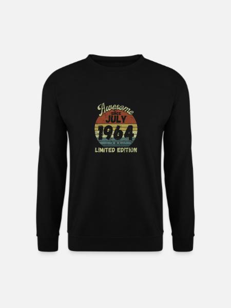 Awesome since July 1964 - Geburtstag - Unisex Pullover - Schwarz