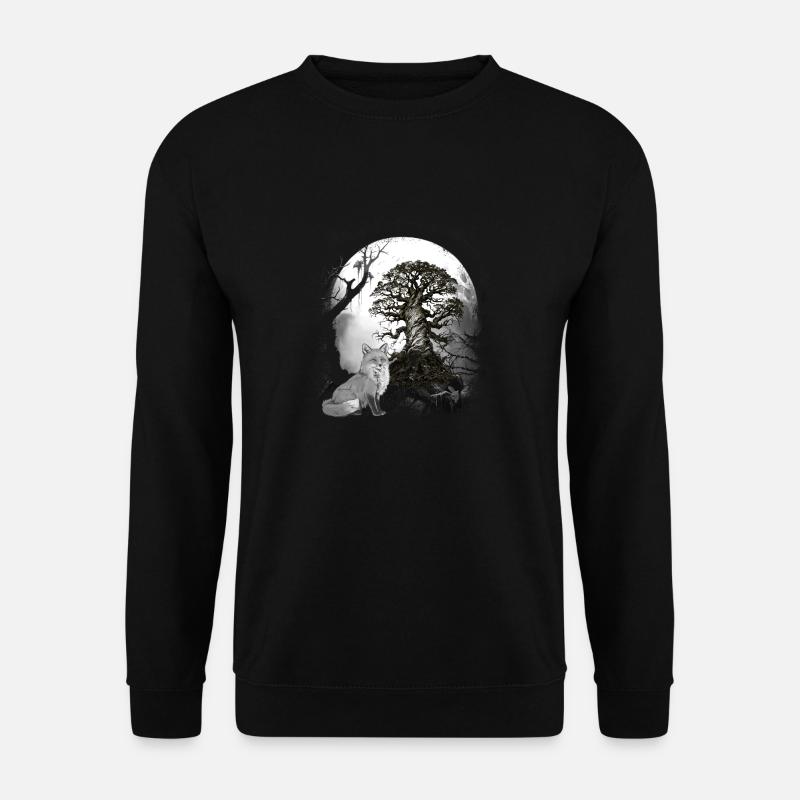 Halloween Wald Fuchs Füchse Märchen Märchenfigur - Unisex Pullover - Schwarz