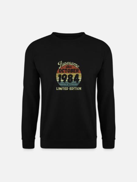 Awesome since October 1984 - Geburtstag - Unisex Pullover - Schwarz