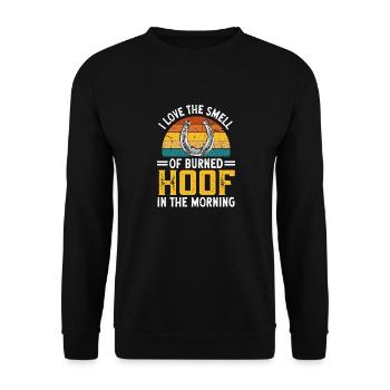 Farrier Horseshoe Horseshoeing - Unisex Sweatshirt - black - Front - Alina (178cm) & Michal (187cm)