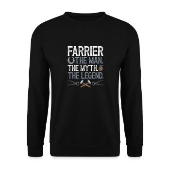 Farrier Horseshoe Horseshoeing - Unisex Sweatshirt - black - Front - Alina (178cm) & Michal (187cm)