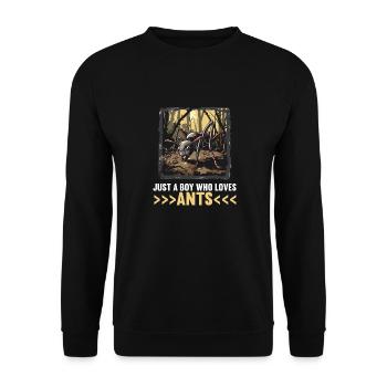 Ant Ameisen Ameise - Unisex Pullover - Schwarz - Vorne - Alina (178cm) & Michal (187cm)
