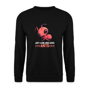 Ant Ameisen Ameise - Unisex Pullover - Schwarz - Vorne - Alina (178cm) & Michal (187cm)