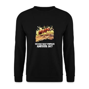 Ant ants ant - Unisex Sweatshirt - black - Front - Alina (178cm) & Michal (187cm)
