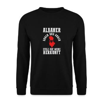 Albanians Albanian Albania - Unisex Sweatshirt - black - Front - Alina (178cm) & Michal (187cm)