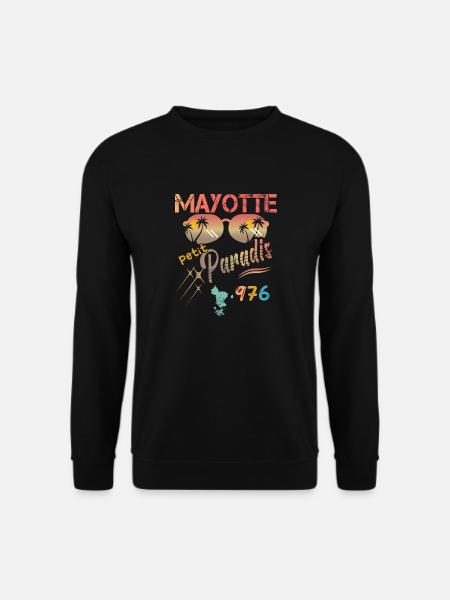idee cadeau design graphique carte de Mayotte 976 - Sweat-shirt Unisexe - noir