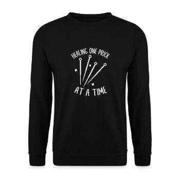 Acupuncture - Sweat-shirt Unisexe - noir - Devant - Alina (178cm) & Michal (187cm)