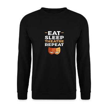 Theatre - Unisex Sweatshirt - black - Front - Alina (178cm) & Michal (187cm)