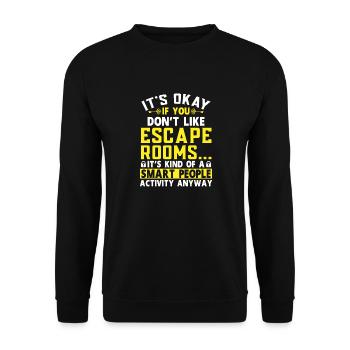 Salle d’évasion - Sweat-shirt Unisexe - noir - Devant - Alina (178cm) & Michal (187cm)