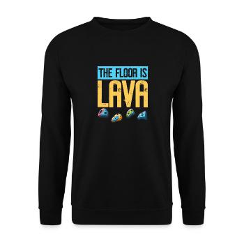 The ground is lava bouldering - Unisex Sweatshirt - black - Front - Alina (178cm) & Michal (187cm)