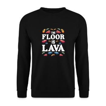 The ground is lava bouldering - Unisex Sweatshirt - black - Front - Alina (178cm) & Michal (187cm)