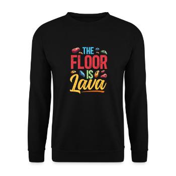 The ground is lava bouldering - Unisex Sweatshirt - black - Front - Alina (178cm) & Michal (187cm)