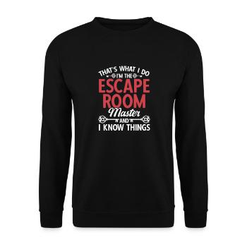 Escape Room - Unisex Sweatshirt - black - Front - Alina (178cm) & Michal (187cm)