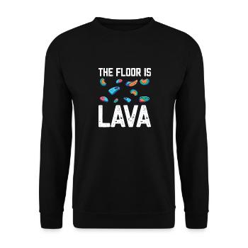 The ground is lava bouldering - Unisex Sweatshirt - black - Front - Alina (178cm) & Michal (187cm)