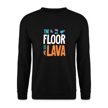 The ground is lava bouldering - Unisex Sweatshirt - black - Front - Alina (178cm) & Michal (187cm)