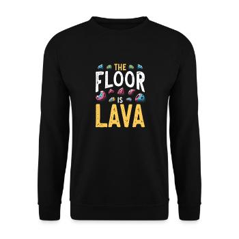 The ground is lava bouldering - Unisex Sweatshirt - black - Front - Alina (178cm) & Michal (187cm)