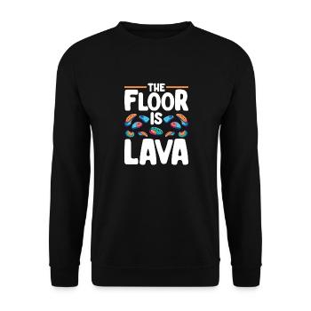 The ground is lava bouldering - Unisex Sweatshirt - black - Front - Alina (178cm) & Michal (187cm)